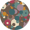 Confetti Circles On Brown